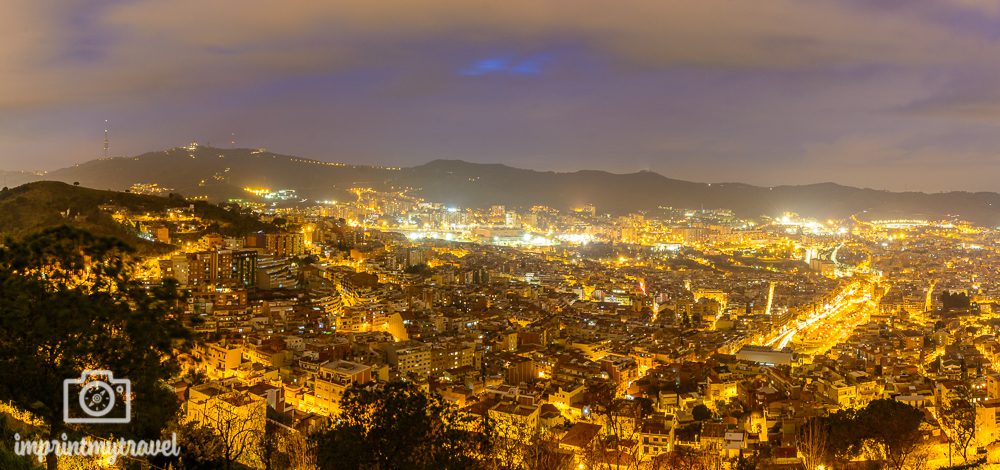 Panoramabilder in Lightroom erstellen Barcelona Nachtaufnahme