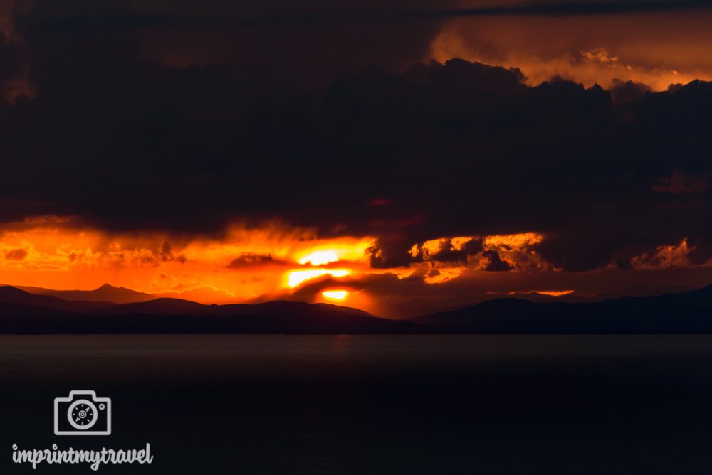 Bolivien Bilder Titicaca-See Sonnenuntergang