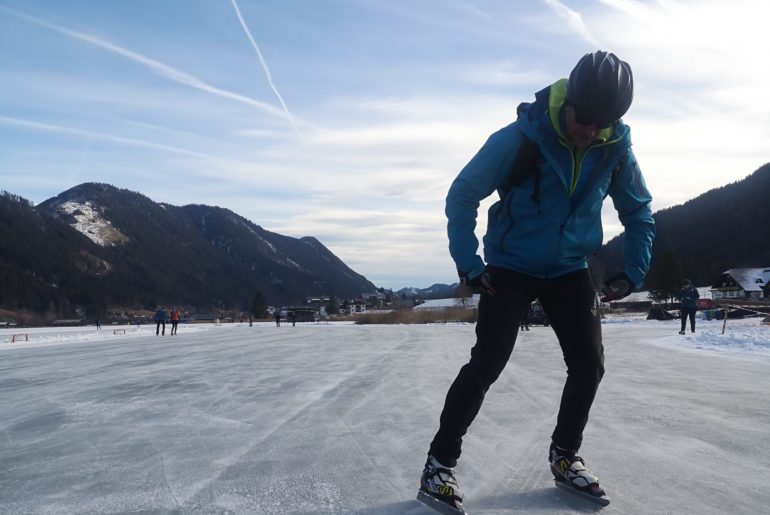 Urlaub in Weissensee Eislaufen