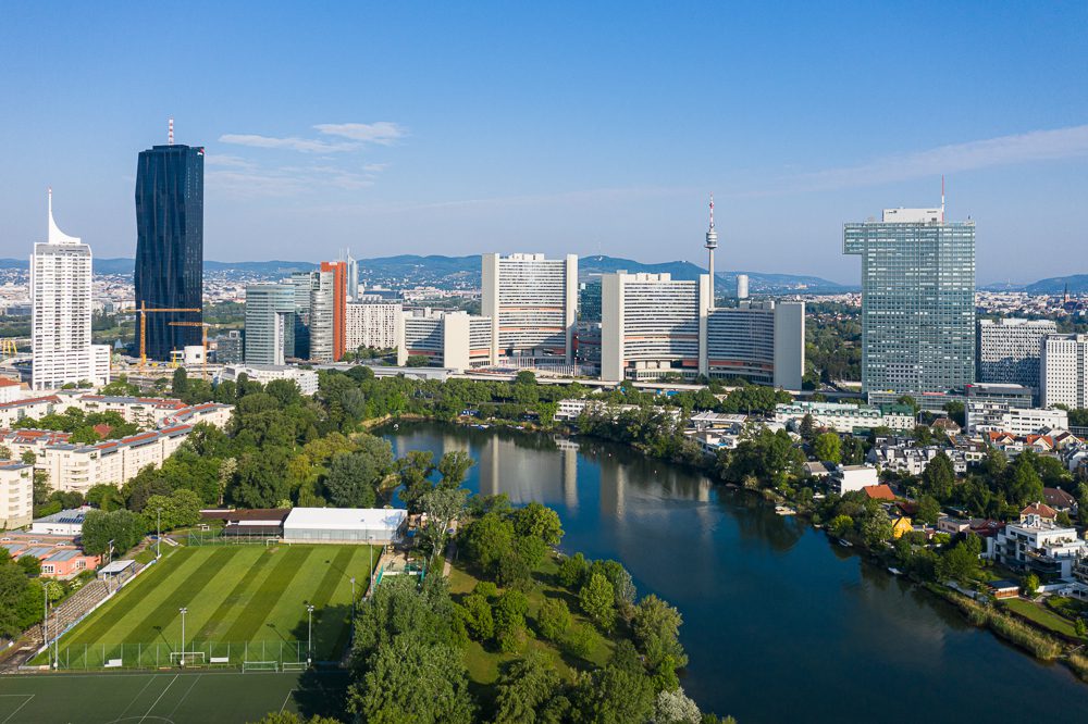 Wien aus der Vogelperspektive Kaiserwasser