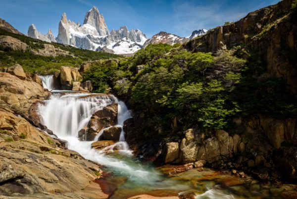 Wandbild "Geheimer Wasserfall" El Chaltén, Patagonien, Argentinien