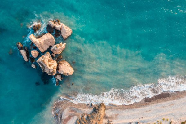 Wandbild Luftaufnahme Zypern Meer