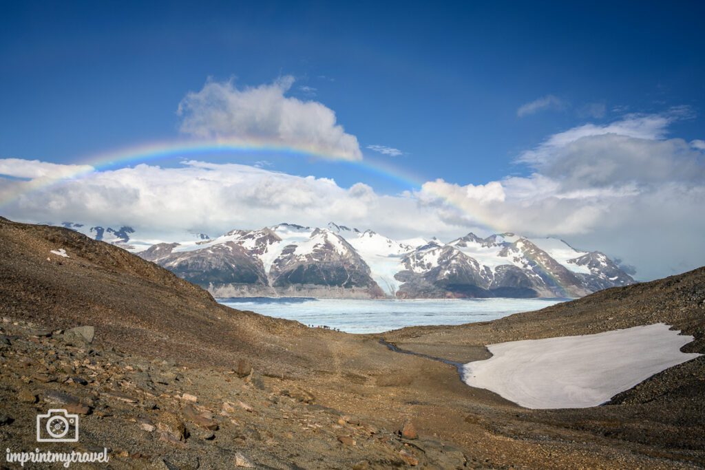 Blick auf den Glacier Grey