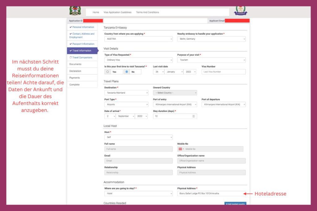 Tansania Visum Reiseinformationen